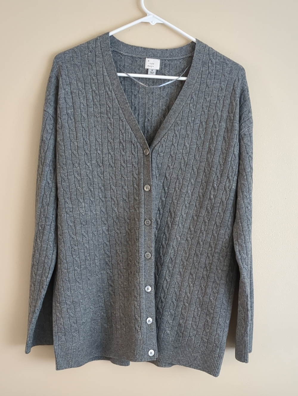 Medium A New Day Gray Button Front Cardigan